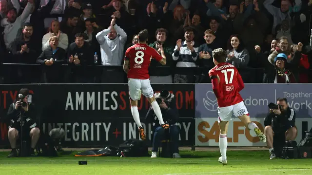 Jorge Grant celebrates