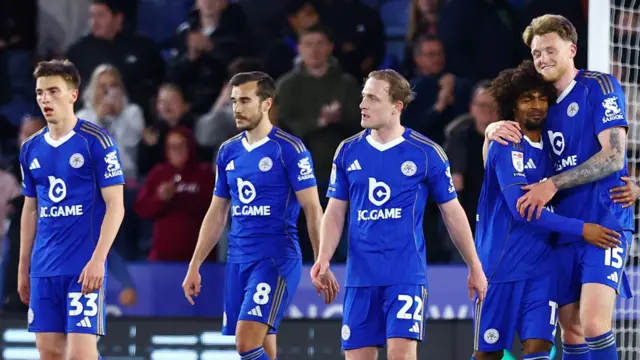 Leicester celebrate against Millwall