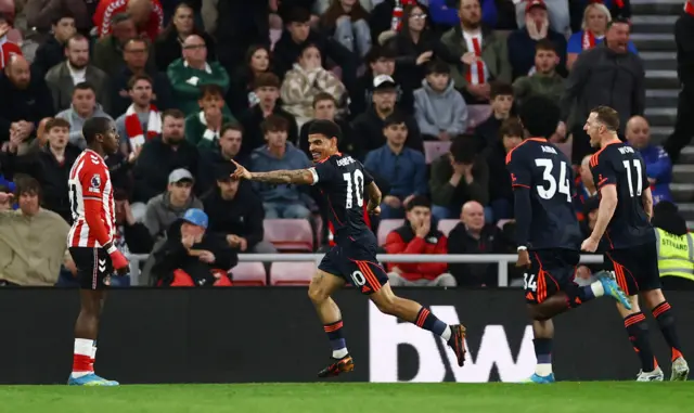 Gibbs-White celebrates scoring