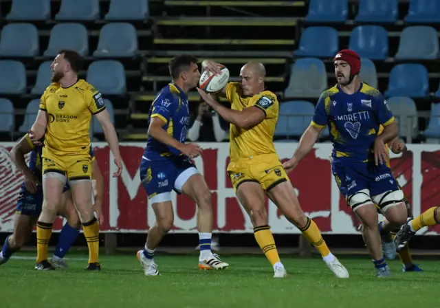 Jared Rosser in action for Dragons