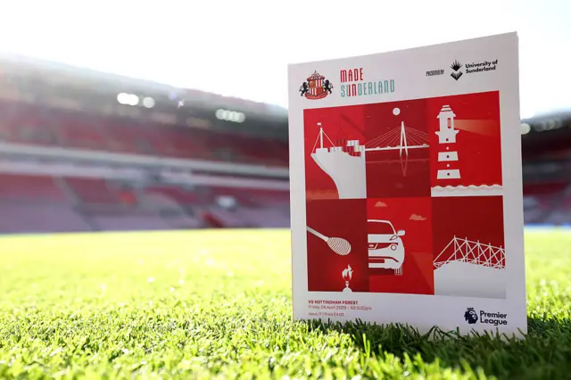 Sunderland v Nottingham Forest programme