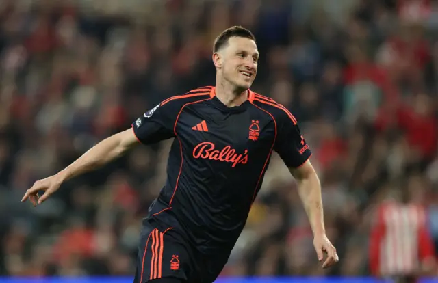Wood celebrates scoring