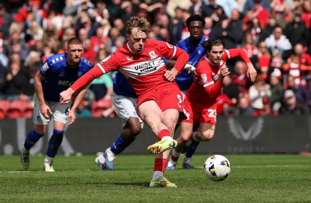 Tommy Conway scores for Middlesbrough against Watford
