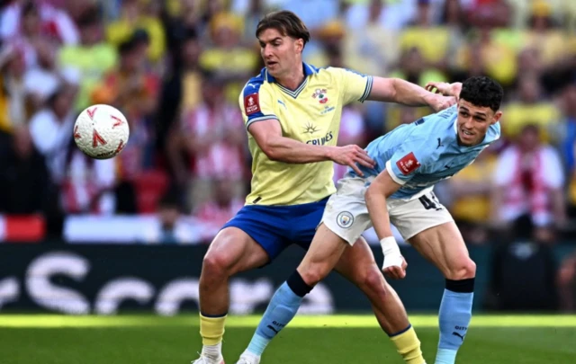 Manchester City's Phil Foden in action