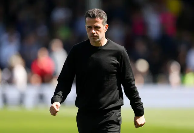 Marco Silva, Manager of Fulham, looks on
