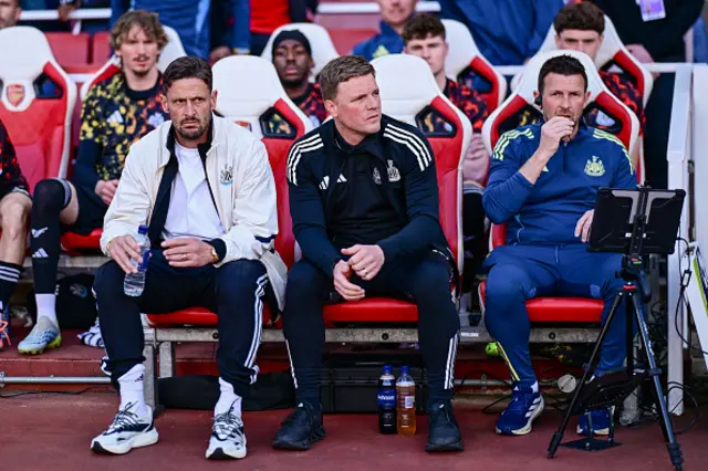 Jason Tindall and Eddie Howe look on