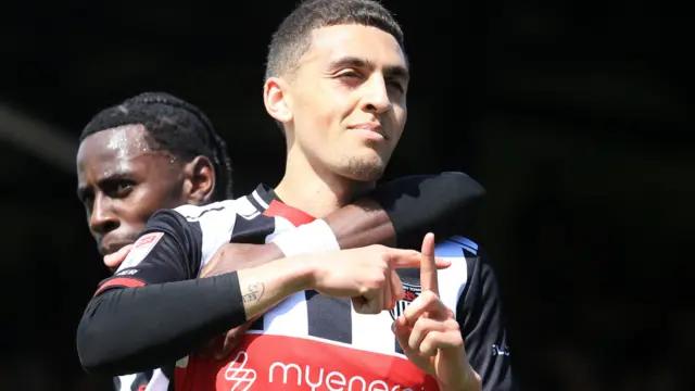 Jaze Kabia celebrates scoring against Swindon