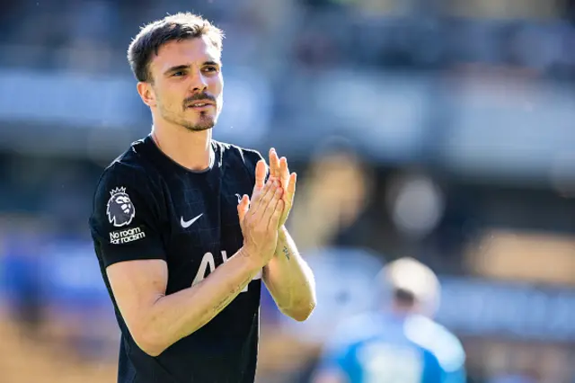 Joao Palhinha applauds his side's travelling supporters