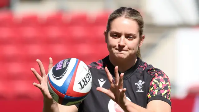 Freya Bell of Wales in Wales training kit