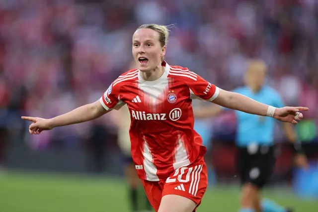 Franziska Kett celebrates