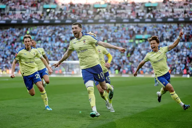 Finn Azaz of Southampton celebrates