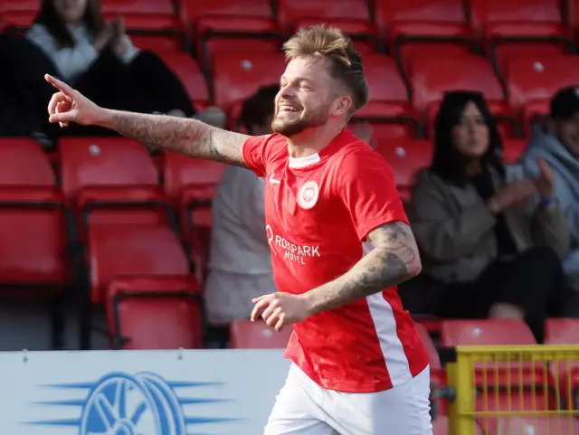 Andy Ryan celebrates