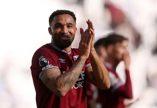 Callum Wilson of West Ham United acknowledges the fans