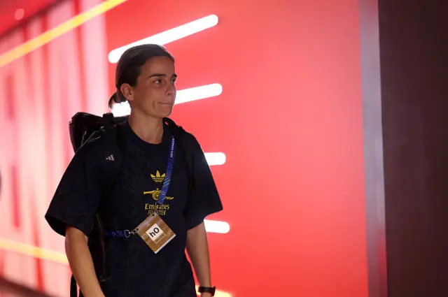 Renee Slegers, Manager of Arsenal, arrives at the stadium