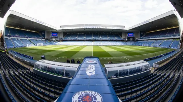 A general view of Ibrox Stadium