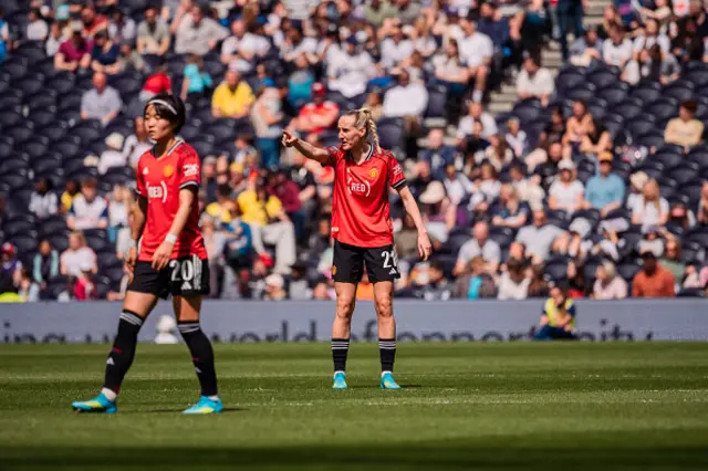 Millie Turner of Manchester United looks on
