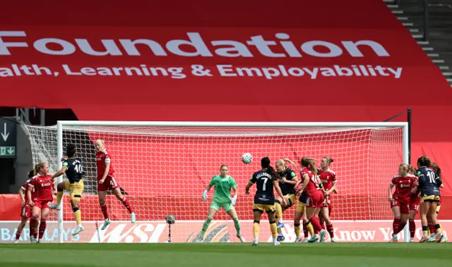 Shekiera Martinez of West Ham United scores her team's first goal