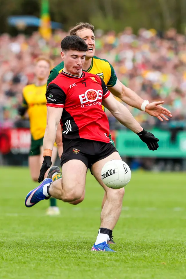 Down’s Daniel Guinness and Donegal's Hugh McFadden
