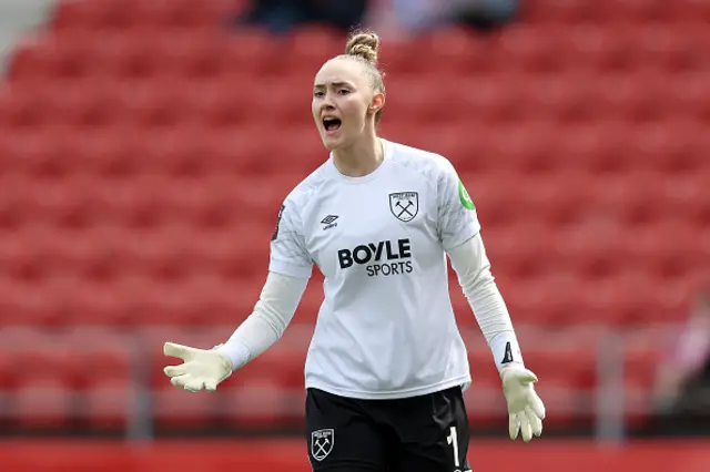 Kinga Szemik of West Ham United reacts