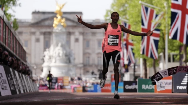 Sabastian Sawe after winning