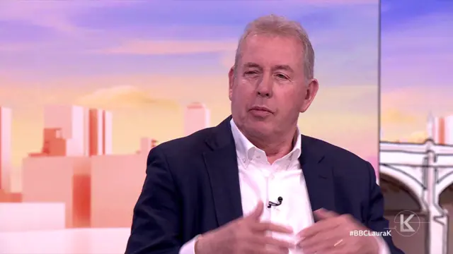 Former US ambassador Kim Darroch speaks on Sunday with Laura Kuenssberg