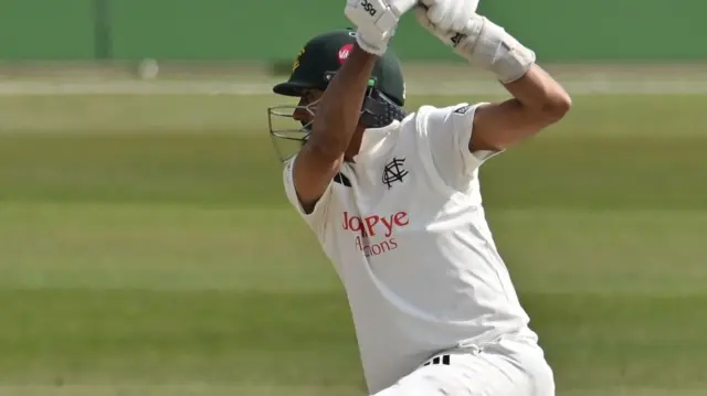 Haseeb Hameed plays a drive