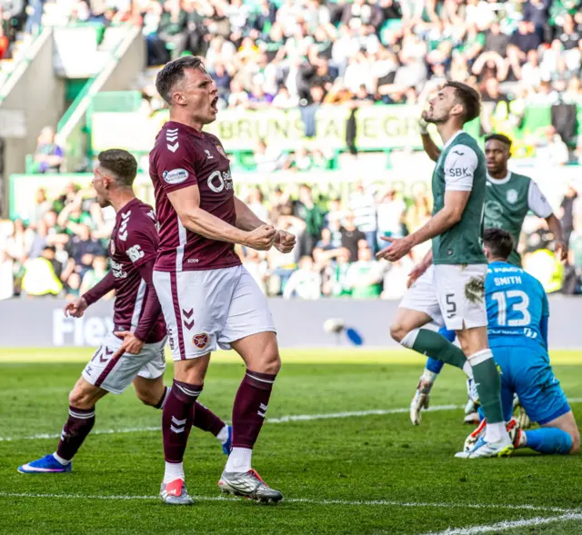 Lawrence Shankland had a big hand in the Hearts equaliser