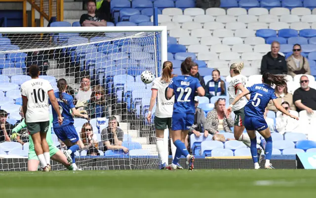 Ellie Carpenter of Chelsea scores her team's third goal