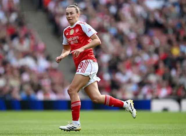 Caitlin Foord of Arsenal looks on
