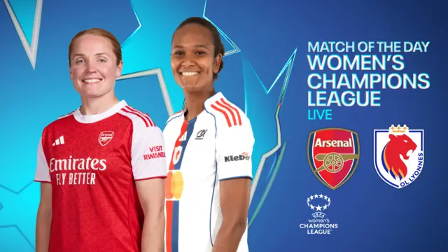 Match of the Day brand image for Arsenal v Lyon