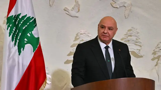 Lebanese president Joseph Aoun pictured in Beirut on 30 November 2025