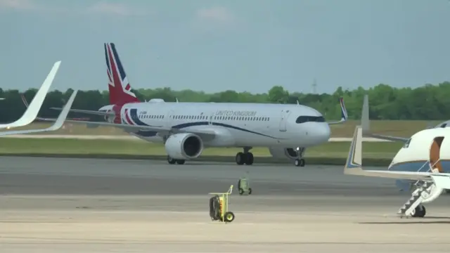 Plane with UK flag
