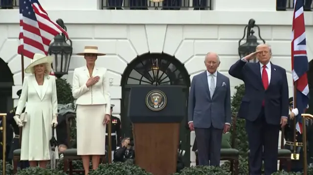 Queen Camilla, Melania Trump, King Charles and Donald Trump