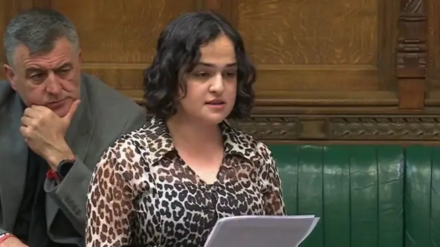 Nadia Whittome stands in the House of Commons