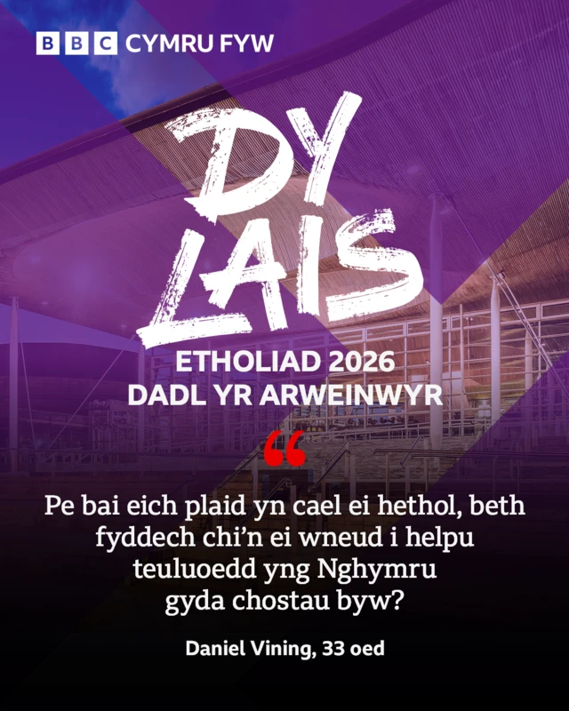 Cwestiwn 2: Pe bai eich plaid yn cael ei hethol, beth fyddech chi’n ei wneud i helpu teuluoedd yng Nghymru gyda chostau byw?