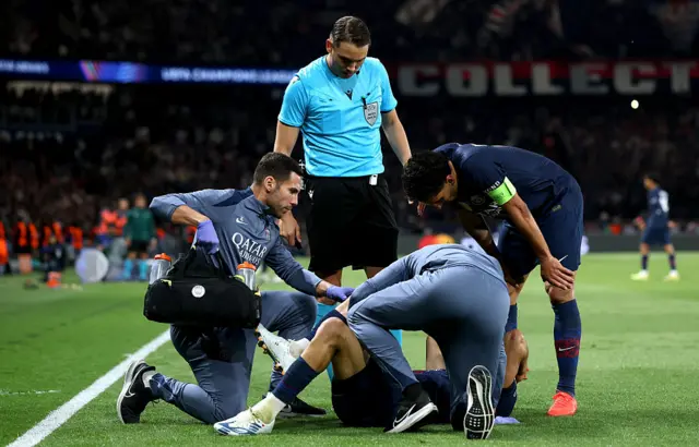 Achraf Hakimi down injured