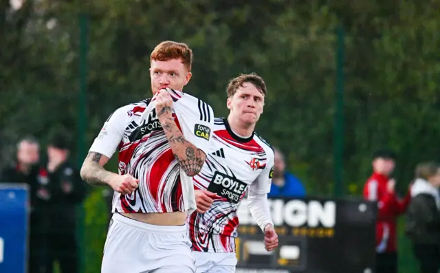 Fraser Bryden celebrates goal