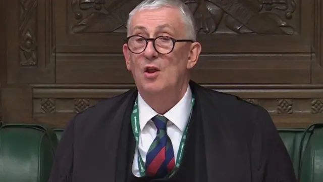 Sir Lindsay Hoyle speaking in the House of Commons