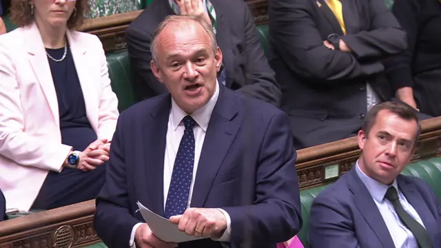 Ed Davey speaking in the Commons