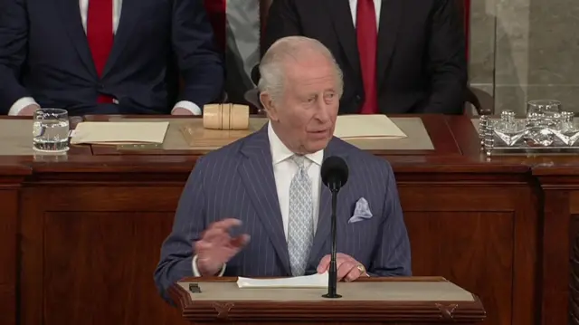 King Charles speaking in US House chamber