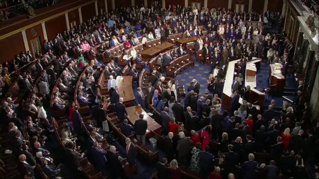 A side view of the US House of Representatives.