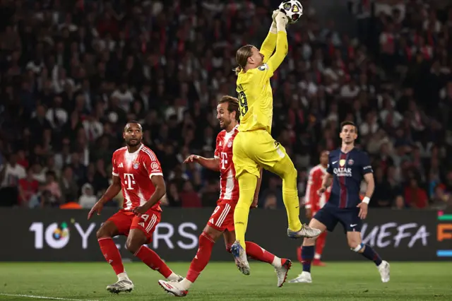 Matvey Safonov catches the ball