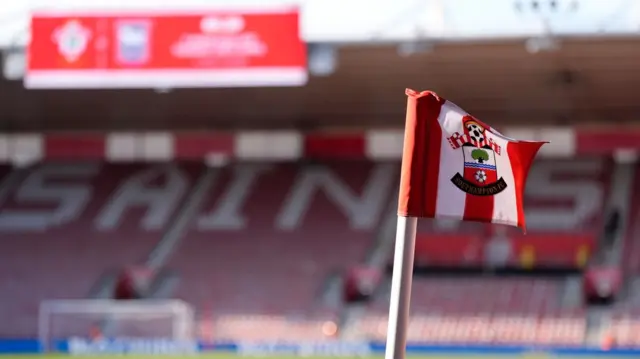 A corner flag at Southampton's St Mary's Stadium