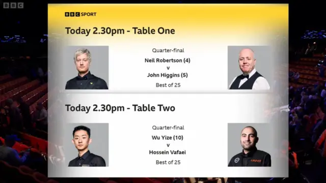 Match schedule graphic