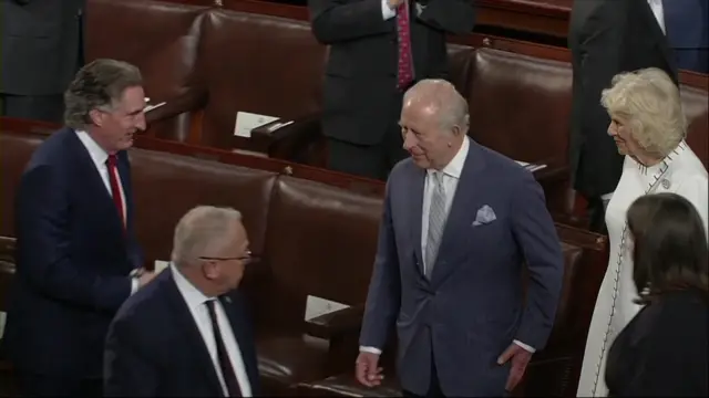 King Charles arriving in the US House chamber