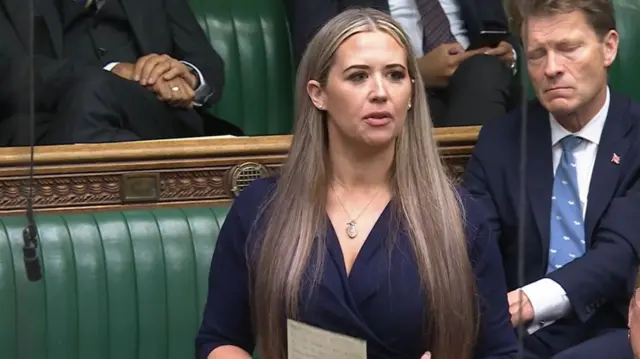 Sorcha Eastwood stands in the House of Commons