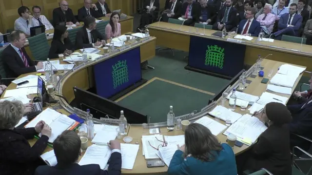 McSweeney being questioned by MPs