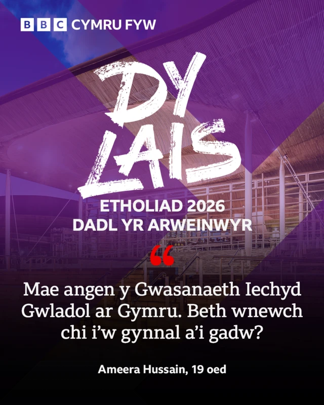 Cwestiwn 1: Mae angen y Gwasanaeth Iechyd Gwladol ar Gymru. Beth wnewch chi i'w gynnal a'i gadw?