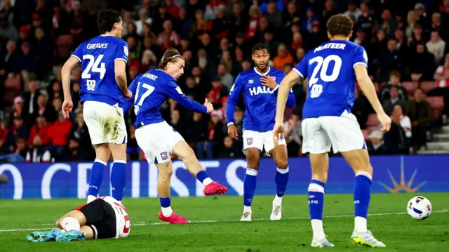Jack Clarke scores Ipswich's equaliser