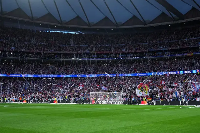 Atletico fans pre-match